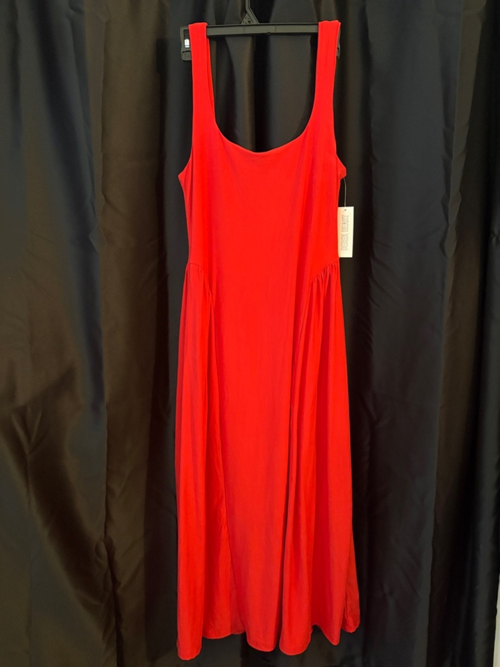 Derek Heart Red Maxi Scoop-Neck Dress